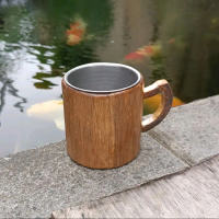 gelas bambu steinles gelas kopi gelas teh aesthetic murah unik souvenir bermanfa'at