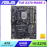 Intel Z270 Motherboard ASUS DDR4 TUF Z270 MARK 2 LGA 1151 Socket for i3 i5 i7 6100 6400 6500 6600 6700 7100 ATX Used Mainboard