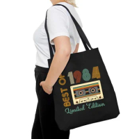 Women 1984 Limited Edition Shoulder Bag Vintage Radio Canvas Tote Bags Men Birthday Years Shopping Bag 1980-1989 Lady Handbags