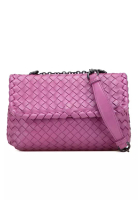 BOTTEGA VENETA 二手 Bottega Veneta 小羊皮 Intrecciato Olimpia 斜背包