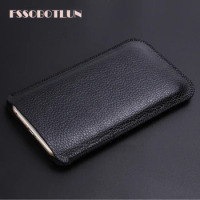 FSSSOBOTLUN For Oneplus 7 Pro 6.67inch Case litzhi super slim sleeve pouch cover,Luxury Microfiber Leather cases Phone bag
