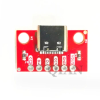5pcs TYPE-C female seat test board USB3.1 16P to 2.54 high current power adapter board module