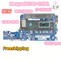 NEW NM-C571 For Lenovo Ideapad S540-13IML Laptop Motherboard 5B20S43112 I7-10710U CPU 16GB-RAM MX250 2GB GPU 100% Fully Work
