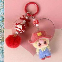 Gantungan Kunci Emosi Wajah Gardener Velvet Keychain KS073 Red