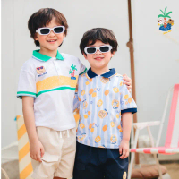 Mix Me เสื้อโปโล แขนสั้น ลายทะเล ลายเลม่อน ผ้า JERSEY 100%Cotton เด็กชาย อายุ 1-7 ปี เสื้อผ้าเด็ก รุ