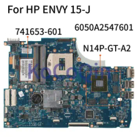 For HP ENVY 15-J 15-J105TX GT750M Notebook Mainboard 741653-601 741653-501 6050A2547601 SR17D N14P-GT-A2 DDR3 Laptop Motherboard