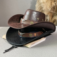 หมวกคาวบอยตะวันตกวัวหัวเข็มขัด Rivet Fedora หมวกสำหรับผู้ชายผู้หญิงเดินทางกลางแจ้งปีกกว้างอาทิตย์หมวก F AUX หนังปานามา C Owgirl หมวก