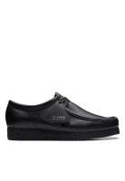 Clarks Mens Wallabee Shoes - Black Leather