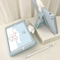 Kawaii Ipad Apple 2022 New Air5 Case Sanrio Cinnamoroll Anime Ipad2021 for Mini6 Case Anti Falling Silicone Toys for Girls Gift