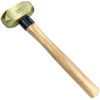 WEDO Brass Sledge Hammer, Club Hammer with Wooden Handle, Drilling Hammer, Flat Hammer, Die-Forged, Corrosion Resistant