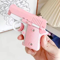 1PC Kids 3D Mini Model 1911 toy gun semiautomatic Pistols For Boys Kids Toy Bullets No Fire Rubber Band Launcher Collection Gift