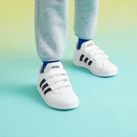 【adidas 愛迪達】 VL COURT 2.0 運動休閒鞋 休閒鞋 童鞋 DB1837