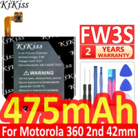 KiKiss FW3S Battery For Motorola Moto 360 2nd 42mm Watch Batteries + Free Tools
