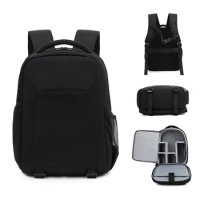 Camera Backpack Storager Bag Side Open Available for Laptop w Flexible Dividers for Canon/Nikon/Sony/Lens/Tripod/Water Bottle