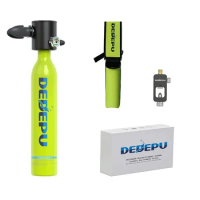 DEDEPU Mini Scuba Tank Diving Equipment Underwater Diving Cylinder Inflator 0.5L Outdoor Oxygen Tank 5-10 Minutes Spearfishing