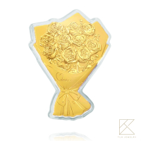 【TLH】黃金玫瑰花束 金箔