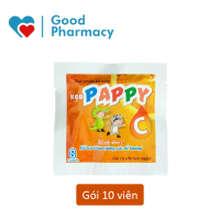 Kẹo ngậm vị cam Pappy C giúp bổ sung vitamin C, tăng sức đề kháng (Kẹo cam tuổi thơ) - Gói 10 viên
