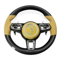 for Customized Carbon Fibre Steering Wheel For Porsche Cayenne Mancan Panamera Cayman 718 911 991 Steering Wheel Upgraded New St