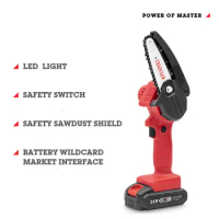 4-inch electric chain saw wireless hand-held rechargeable electric saw woodworking sawing sawing lithium electric chain saw