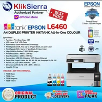 EPSON EcoTank L6460 L6490 Printer Color Multifungsi Print Scan Copy Wireless WiFi A4 Duplex All-in-O