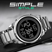 SKMEI 1611 Fashion LED Men Digital Wristwatch Chrono Count Down Alarm Hour For Mens reloj hombre Digital 2 Time Mens Watches