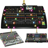 Mixer Music Christmas DecorDJ Creative Console Audio Ornamental Music Mixer Turntable Acrylic DJ Mixer Gifts with Music Ornament