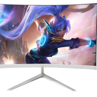 24 inch Curved 75Hz Monitor Gaming Game Competition 23.8" MVA Computer Display Screen Full Hdd input 5ms Respons HDMI/VGA