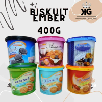 UT907 BISKITOP - Biskuit ember/ Timbo 400Gr Bulat Lebaran Murah Coklat Campur Kaleng Vanilla Biscuit