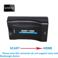 1080P Scart To HDMI Converter Audio Video Adapter HDMI to SCART For HDTV Sky Box STB For Smartphone HD TV DVD Newest