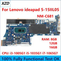 NM-C681 Mainboard For Lenovo ideapad 5-15IIL05 Laptop Motherboard with I3 I5 I7 10th CPU 8G 12G 16G-RAM UMA 100% Test ok