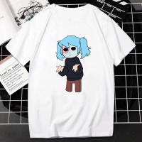 2025 Năm Mới Giáng Sinh Áo thun Sally Face Trò chơi kinh dị Áo in Kawaii Harajuku Anime Áo nữ nam th