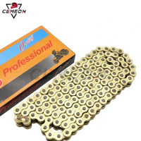 Motorcycle general street car sports car off-road vehicle oil seal chain 428V X 136L gold transmission chain (with O-ring)