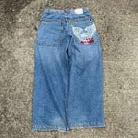 LJY2K Baggy Jeans Vintage JNCO High Quality Embroidered Jeans Harajuku Hip Hop New Streetwear High W