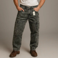 Seluar Jeans Baggy Kain Non Stretch Baggy jeans kargo