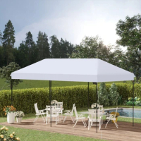10'x 20 'pop-up canopy, outdoor waterproof, UV resistant sunshade, garden professional party tent, adjustable height, pavilion