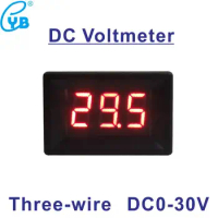 DC 0-30V Voltage Meter 0.36'' LED Digital DC Voltmeter Volt Panel Meter for E-bike Motocycle Car Electrical Tool Voltage Monitor