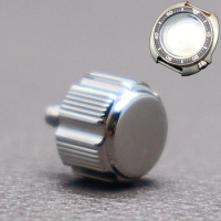 6.5mm Watch Crown Stainless Steel Accessories Parts For Seiko 44mm skx 6105 Cases skx009 skx013 skx007 NH35 NH36 Movement