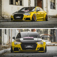 Suitable For Audi A3 S3 Modified Mbyte Wide Body Surround Kit Carbon Fiber Front Lip Side Skirt Wheel Eyebow Tail