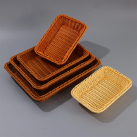 Design Sense Creative Ornament Versatile Fruit Basket Bread Basket Rattan Basket Fruit Plate Dessert