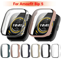 Screen Protector Case Cover for Amazfit Bip 5 A2215 watch Scratch-resist Frame Full Edges Coverage Tempered Glass Film Bumpers