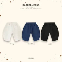 BOHOPANNA - BARREL JEANS - CELANA JEANS ANAK 7-8Y DARK BLUE