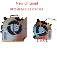 New Original Laptop CPU GPU Cooling fans For Msi Samurai GF76 GF66 GL66 MS-1583 Air cooling fan N45 9 N460 N477 Fan