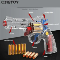 Toy Gun Kids Revolver Airsoft Pistol Paintball Soft Bullet Gun Toy Boy Shooting Weapon War Trauma Fake Bb Pistol Kt500