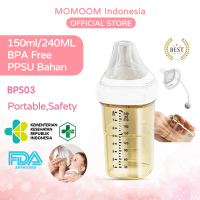 MOMOOM Botol Susu PPSU 150ml/240ml Botol Dot Bayi Newborn / Botol Susu Bayi 0 6 Bulan BPA Free BPS03