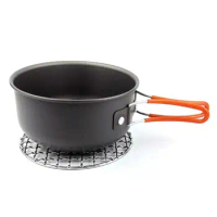 Stainless Steel 1pc BBQ Pan Round BBQ Grill Roast Mesh Net Non-stick Barbecue Baking Pan