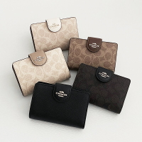 美國百分百【全新真品】COACH 皮夾 CW786 6390 短夾 皮革 專櫃精品 錢包 LOGO 印花 多色 CZ52