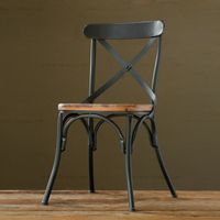拉奧孔 復古電腦椅仿古實木椅子美式鄉村復古家居做舊椅家具鐵藝