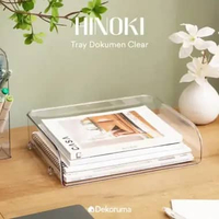 Dekoruma HINOKI Tray Dokumen F4 / Rak Kertas Bening / Storage Dokumen