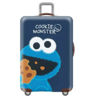 1PC 18"-32'' Cookie Monster Elastic Travel Luggage Cover Suitcase Protective Case Protector