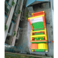 10m Long Jumping Castle Inflatable Obstacle Course Jumper Bounce House Slide Trampoline Game For Kids And Adult